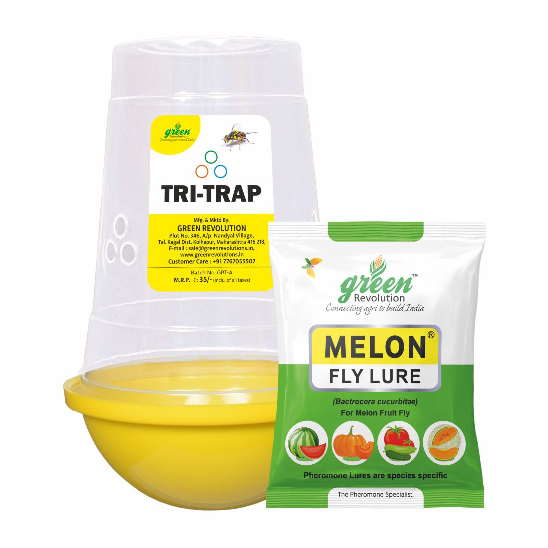 Melon Fly Trap/ TRI-Trap With Melon Fly Lure - Pack of 10